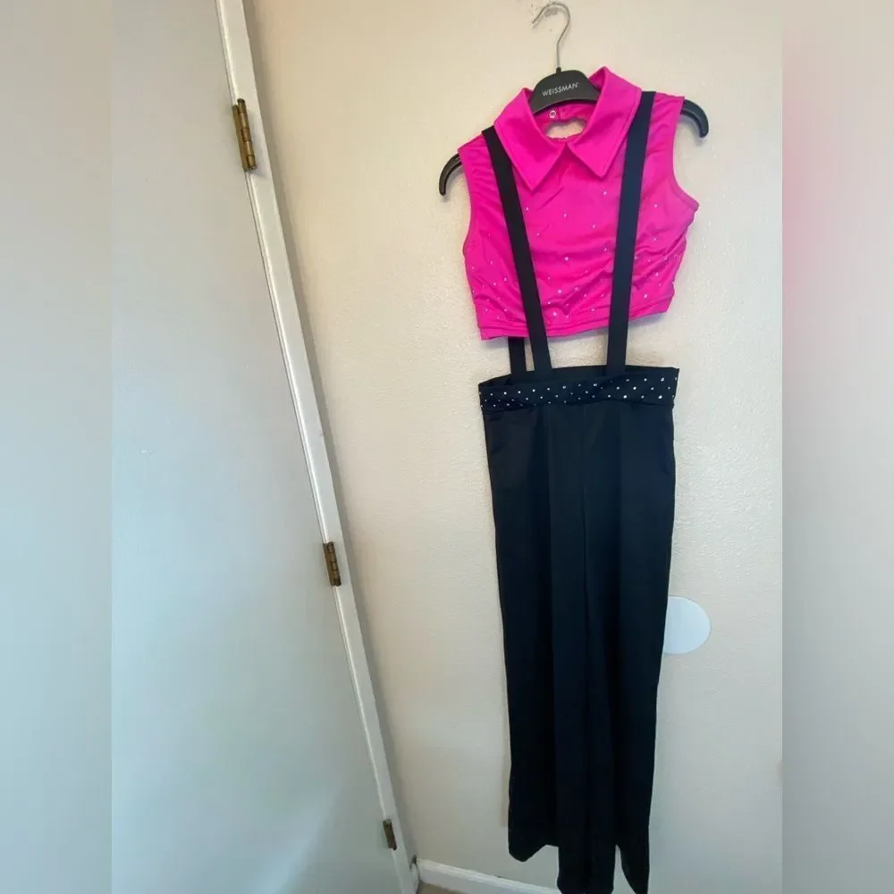 WEISSMAN Dance Costume menswear hot pink black Bye Bye Blackbird 14089 SA